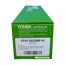 Toner compatible para HP 411A (CF411A) Cyan, 2,300 páginas