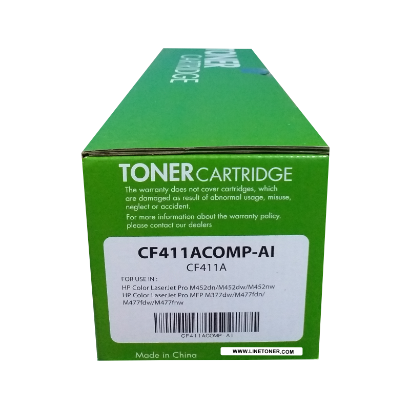 Toner compatible para HP 411A (CF411A) Cyan, 2,300 páginas