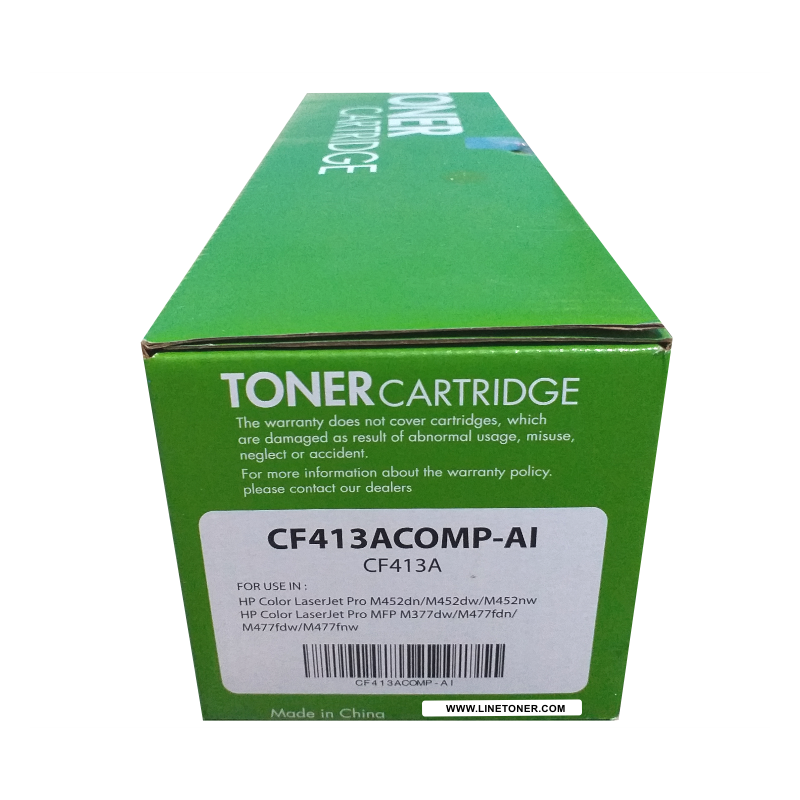 Toner compatible para HP  CF413A Magenta. 2,300 páginas