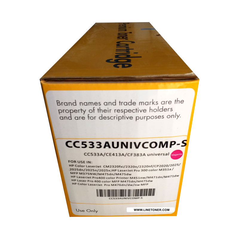 TONER COMPATIBLE HP CC533A (304A)- CE413A (305A) CF383A (312A) MAGENTA