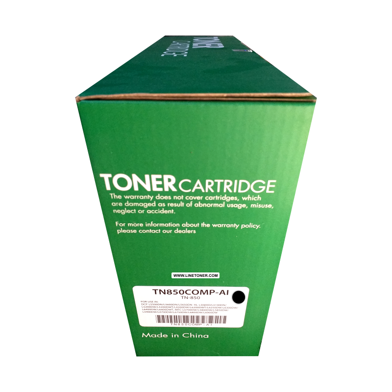Toner compatible para brother tn-850, Negro, 8,000 páginas.