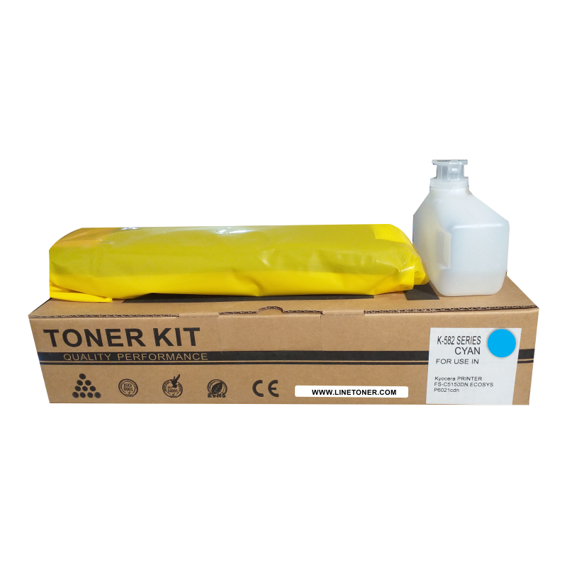 TONER COMPATIBLE PARA KYOCERA  TK-582C, CIAN.