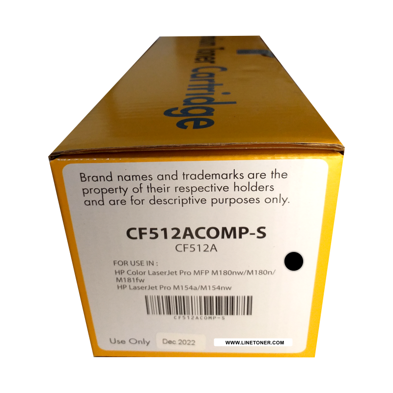 Toner compatible para HP 204A, CF512A, Amarillo